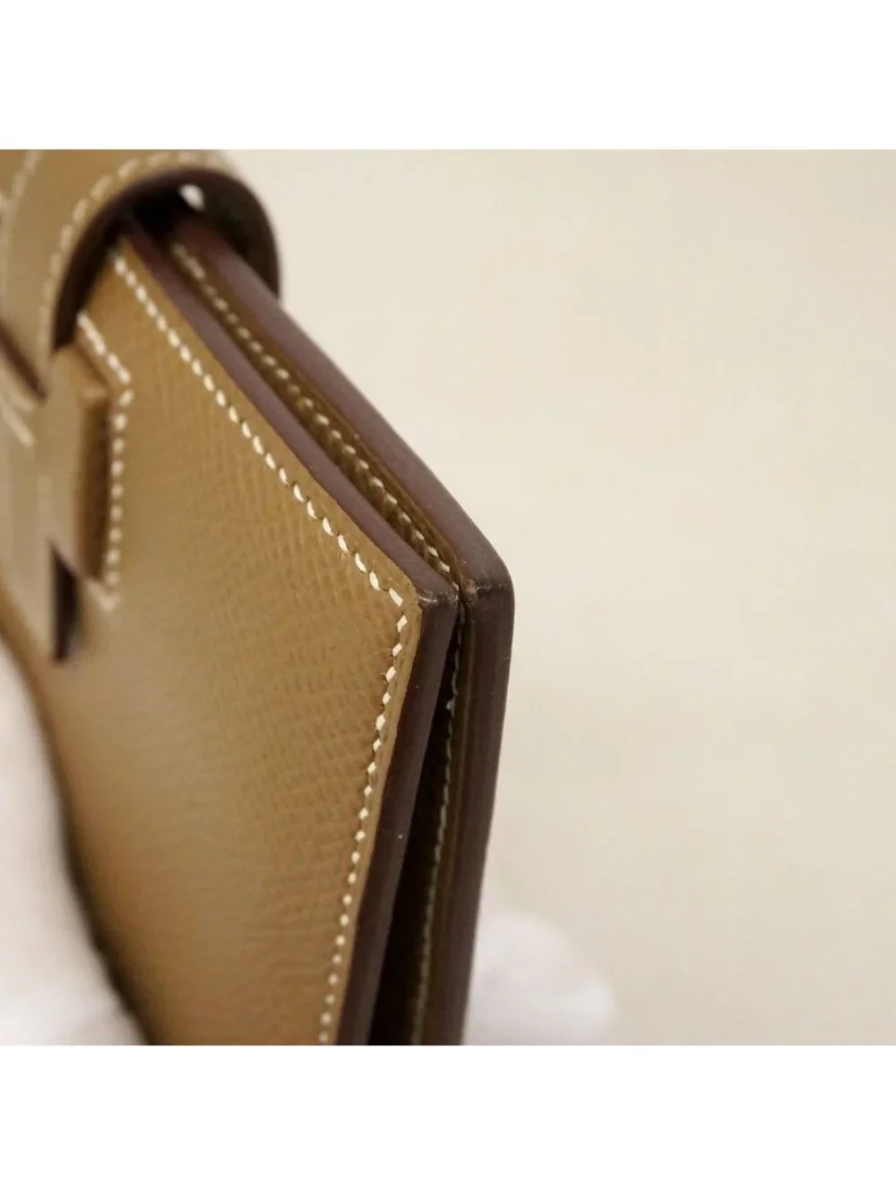 Hermes Wallet Passant Compact Veau Epsom Etoupe Silver